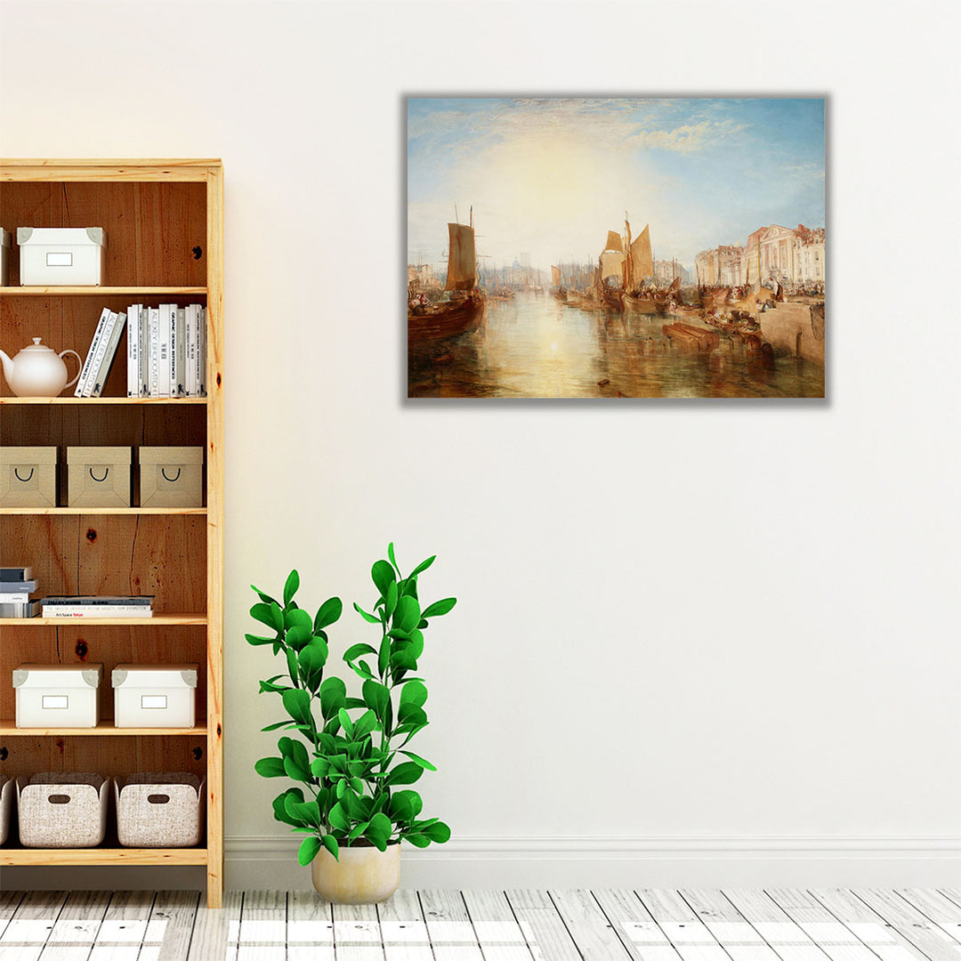 The Harbor of Dieppe - Canvas Print Wall Art
