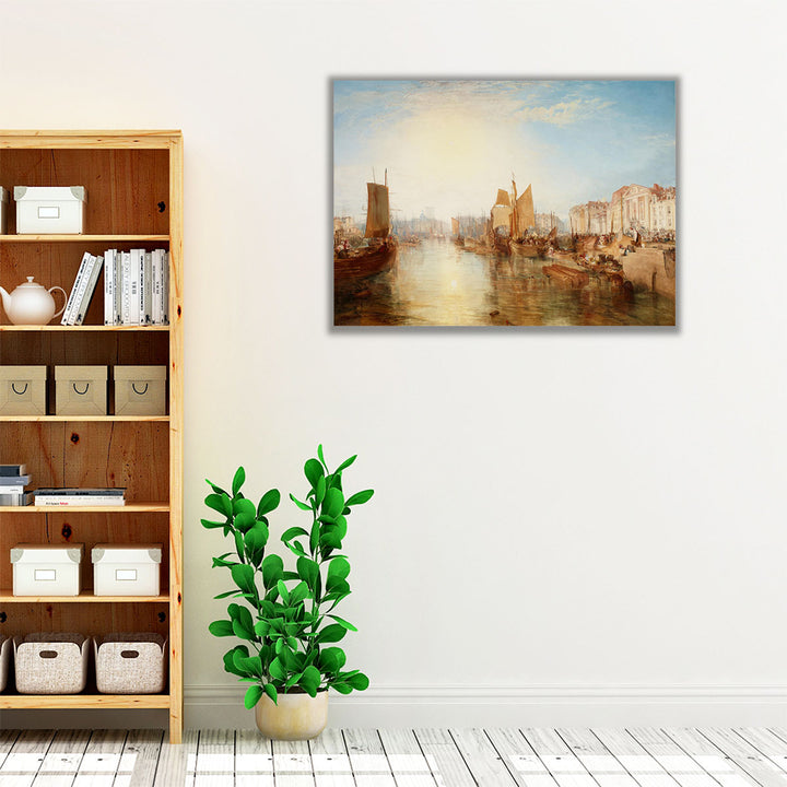 The Harbor of Dieppe - Canvas Print Wall Art