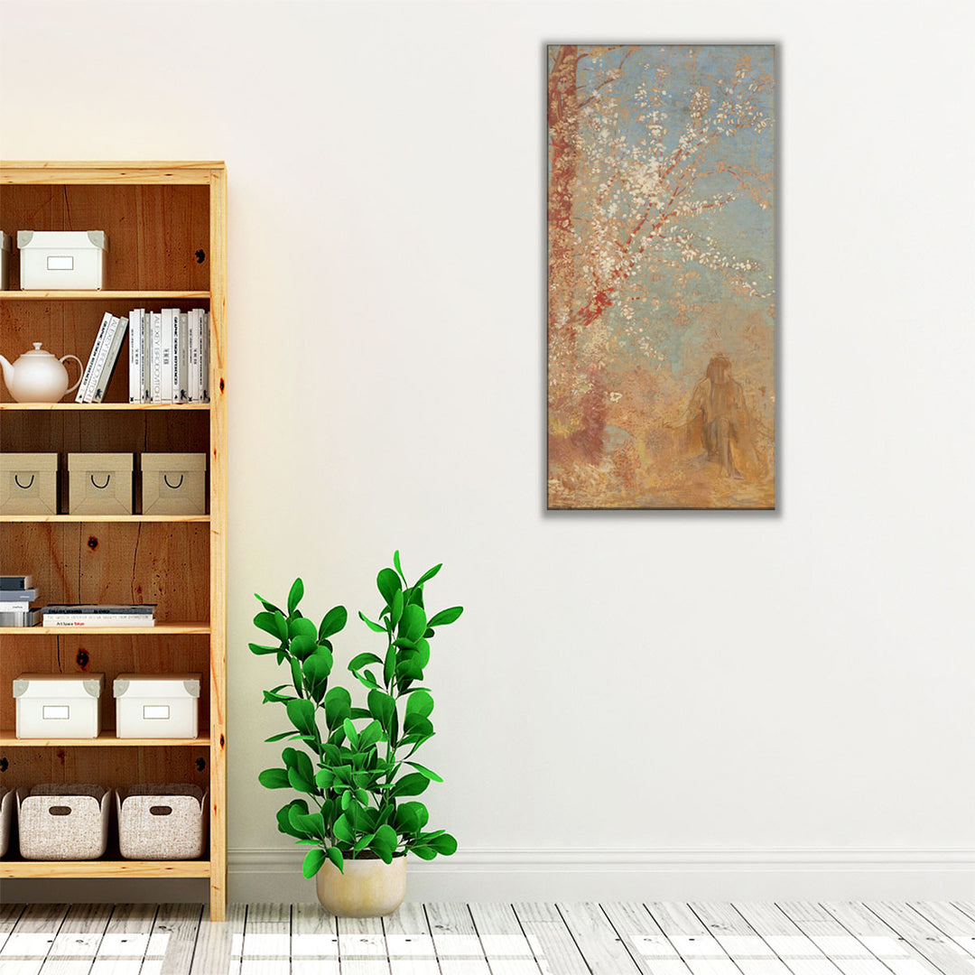 Figure under a Blossoming Tree - Canvas Print Wall Art