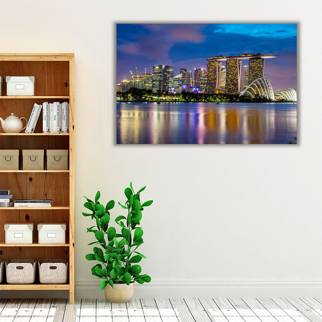 Singapore Skyline - Marina Bay Sands - Canvas Print Wall Art