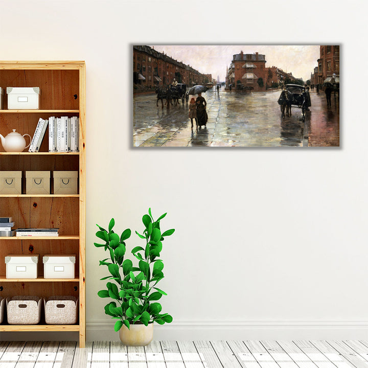 Rainy Day, Boston - Canvas Print Wall Art