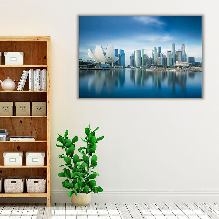 Singapore Skyline During Sunrise - Canvas Print Wall Art