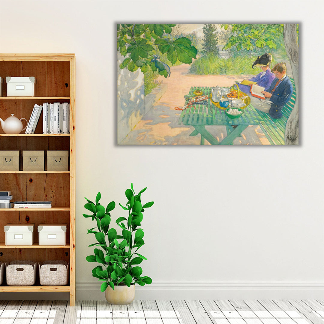 Holiday Reading, 1916 - Canvas Print Wall Art