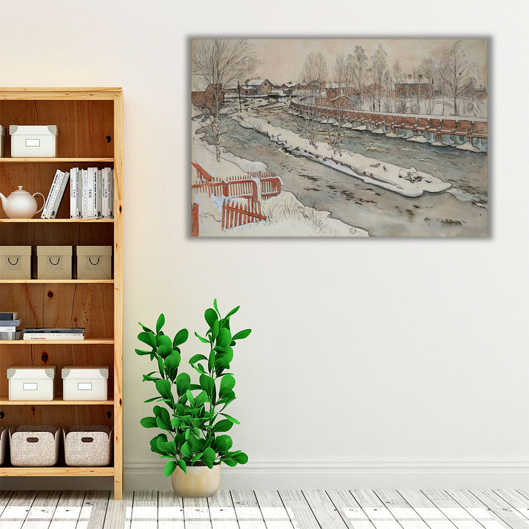 The Timber Chute, Winterscene - Canvas Print Wall Art