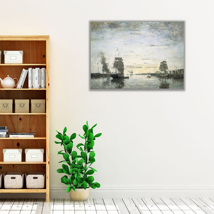 Entrance to the Harbor, Le Havre - Canvas Print Wall Art