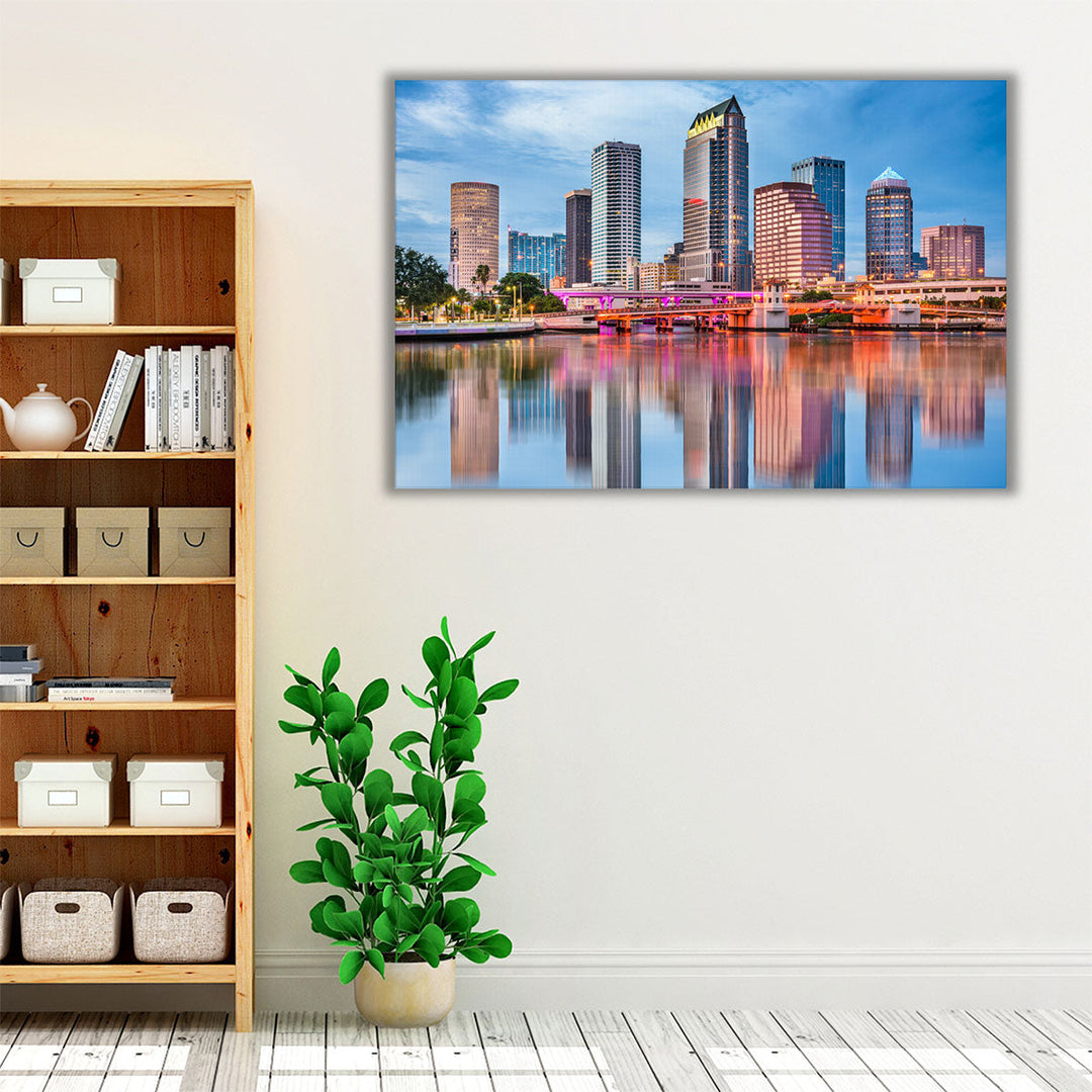 Tampa, Florida, Downtown Skyline - Canvas Print Wall Art