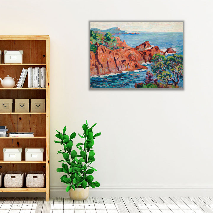Les roches rouges à Agay - Canvas Print Wall Art