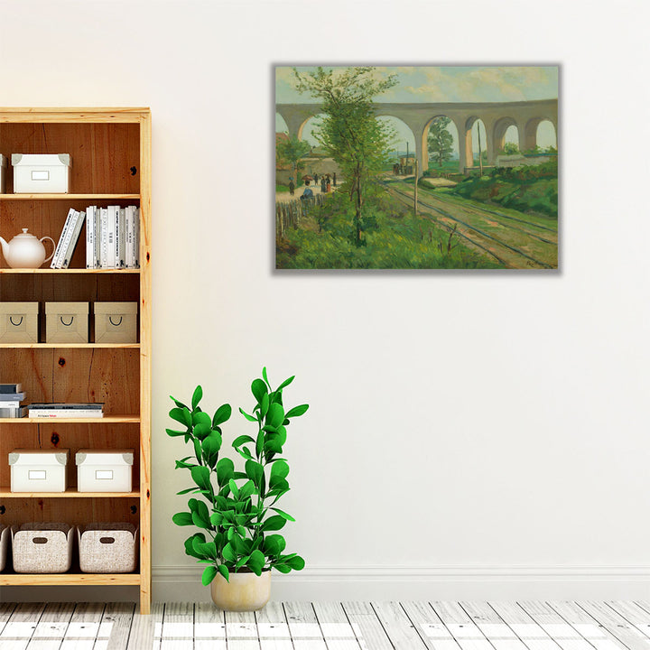The Arcueil Aqueduct at Sceaux Railroad Crossing - Canvas Print Wall Art