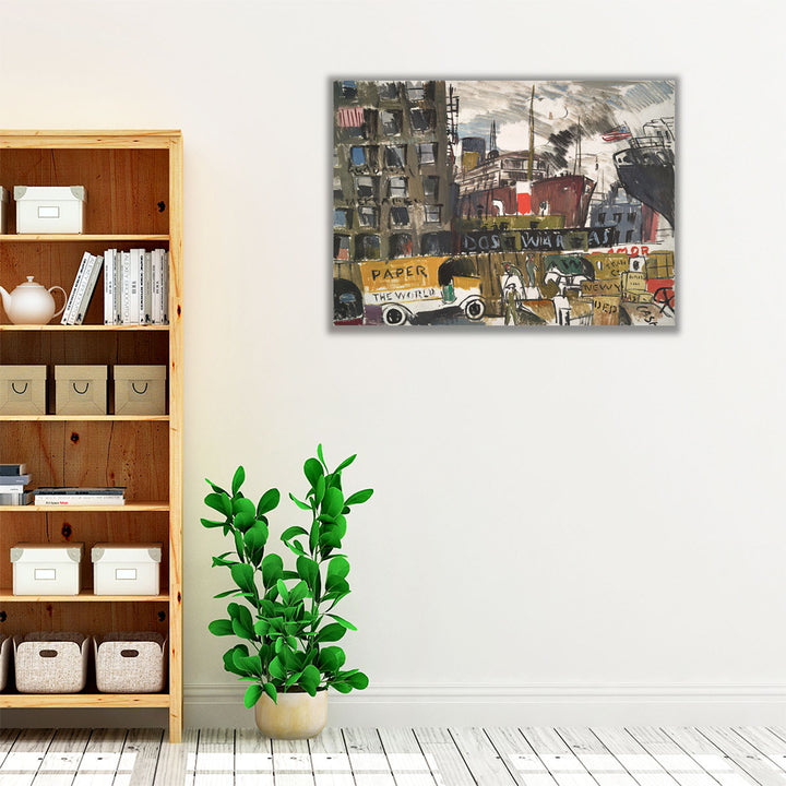 New York Docks, 1920 - Canvas Print Wall Art