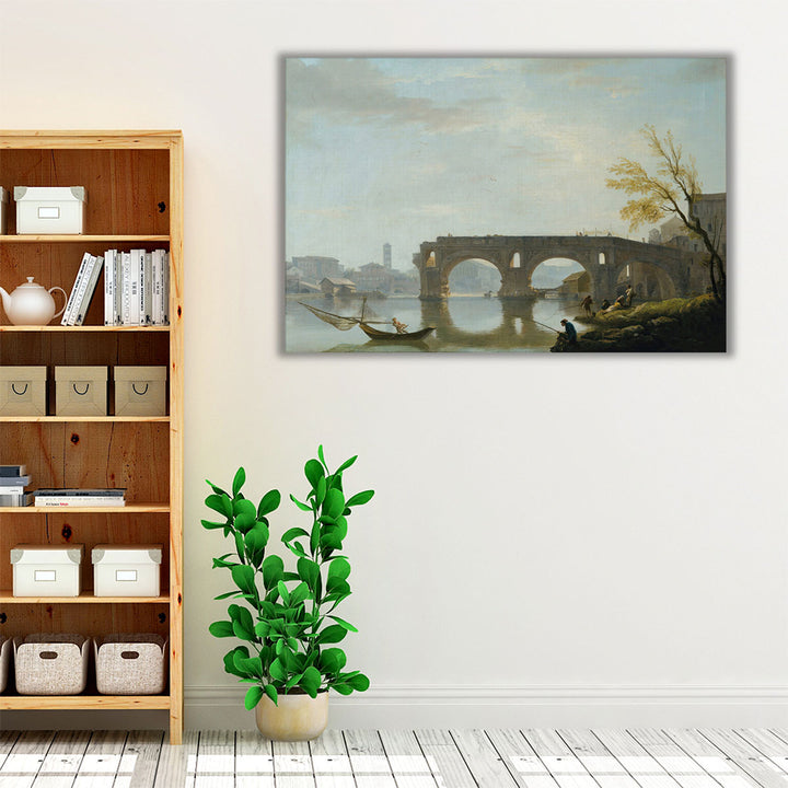 View Of The Ponte Rotto, Rome - Canvas Print Wall Art