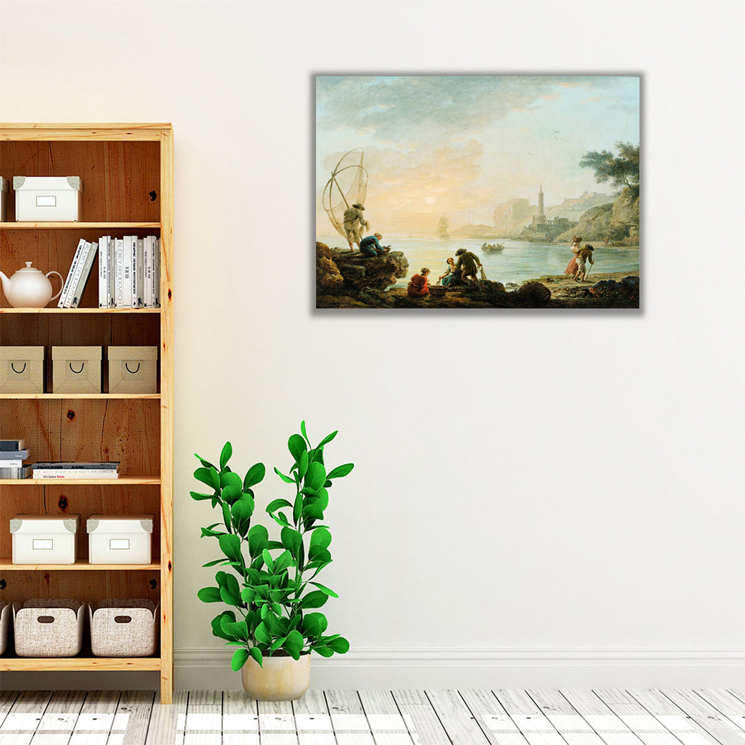 Fishers at the Sunrise - Canvas Print Wall Art