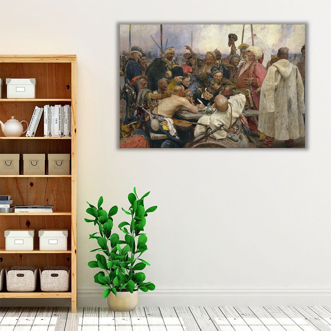 The Reply of the Zaporozhian Cossacks to Sultan Mehmet IV - Canvas Print Wall Art