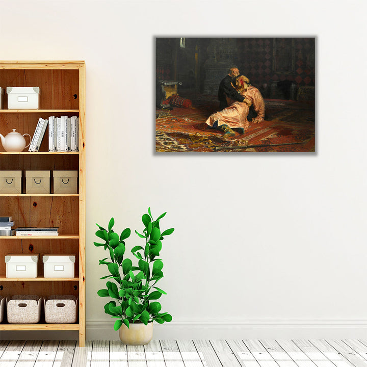 Ivan the Terrible and His Son Ivan - Canvas Print Wall Art