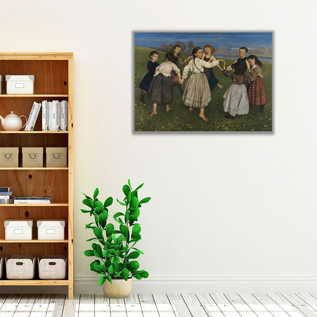 Kinderreigen, Children Dancing in a Ring, 1872 - Canvas Print Wall Art
