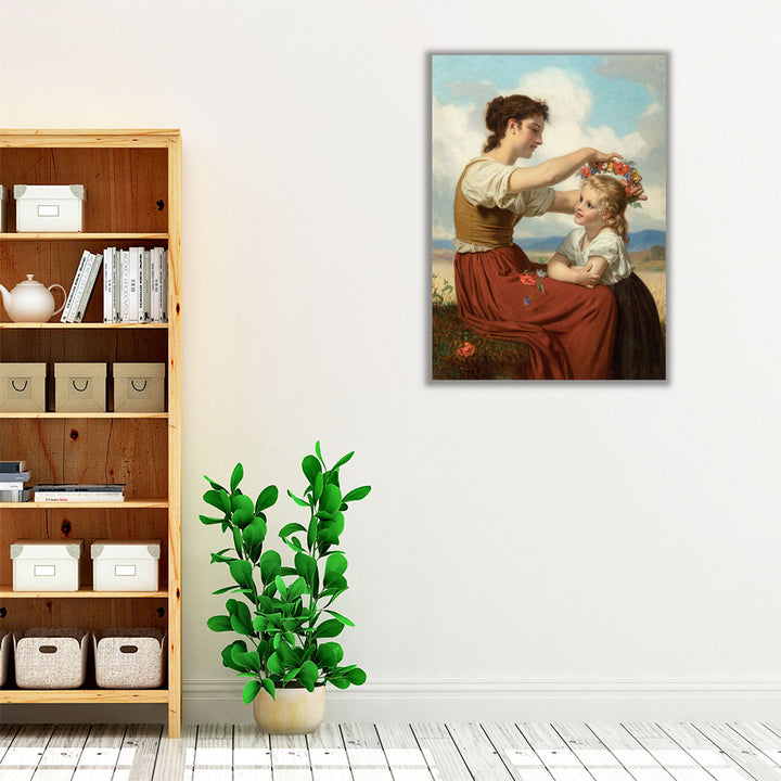 Crown of Field Flowers - Canvas Print Wall Art