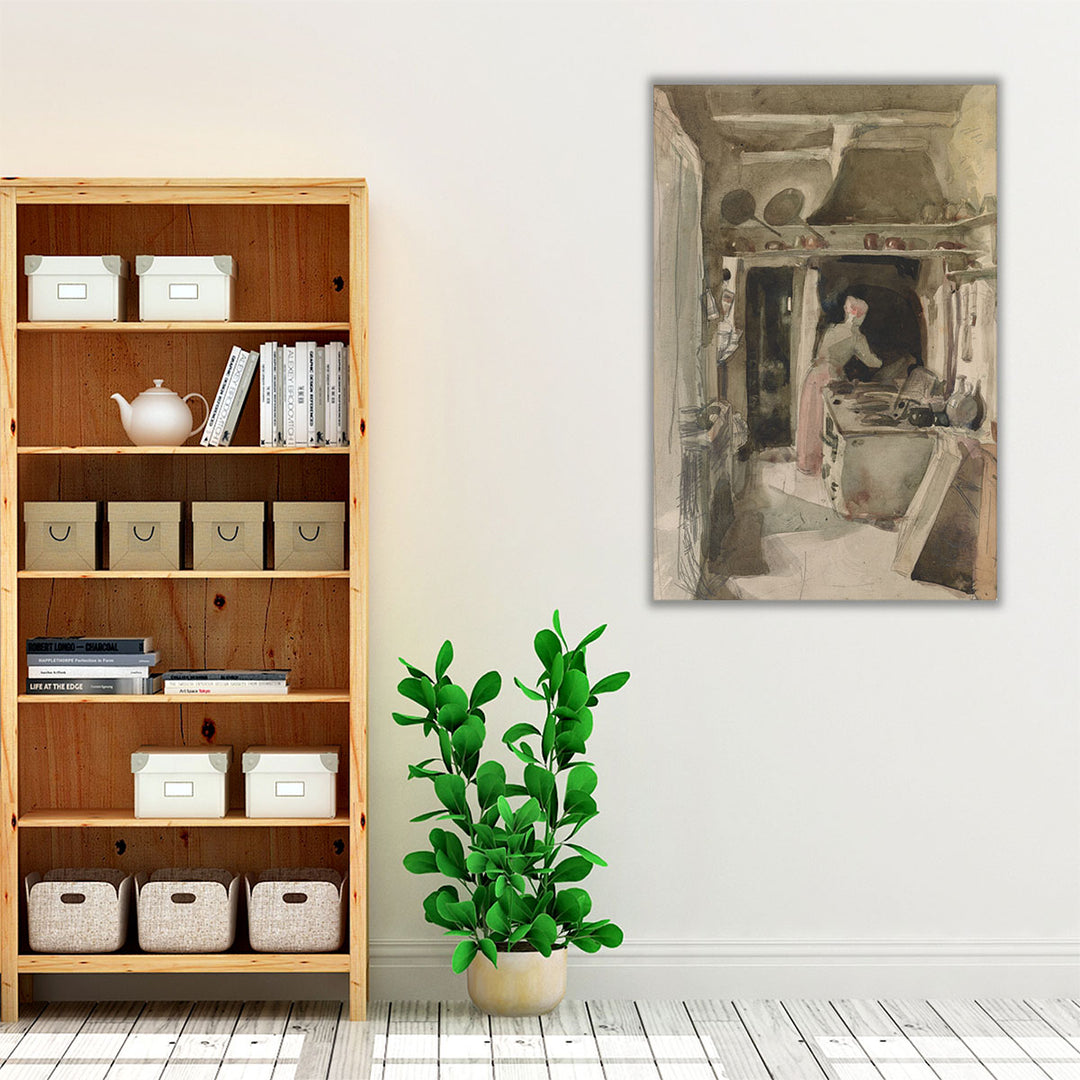 The Kitchen, 1858 - Canvas Print Wall Art