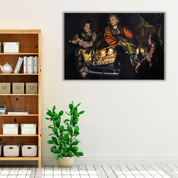 Philosopher Giving A Lecture On The Orrery - Canvas Print Wall Art