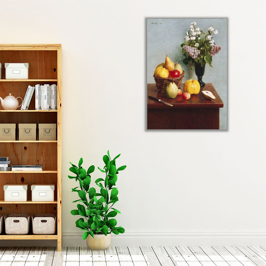 Still Life with Flowers and Fruit, 1866 - Canvas Print Wall Art