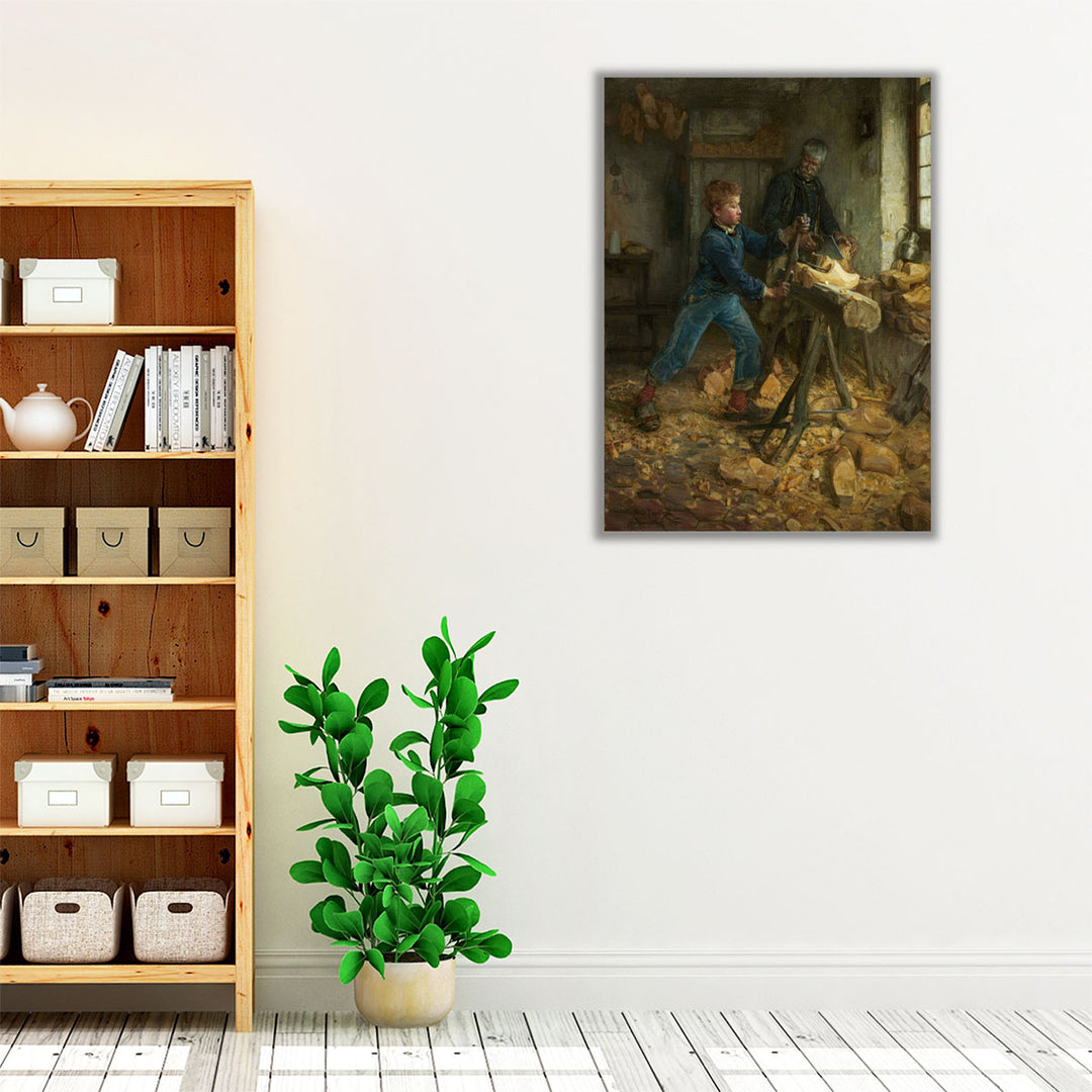 The Young Sabot Maker - Canvas Print Wall Art