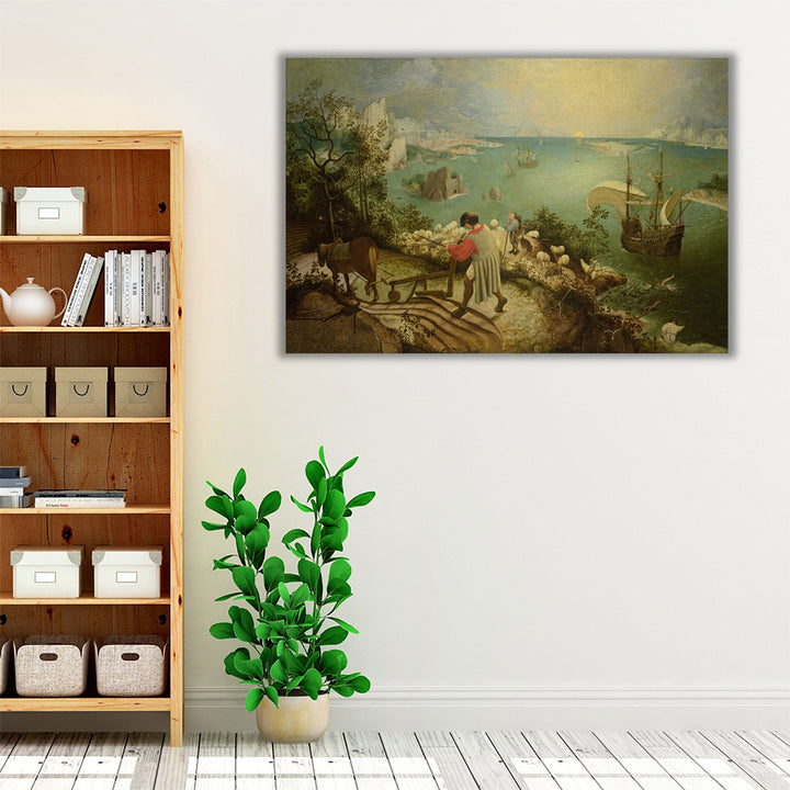 Landscape with the Fall of Icarus - Canvas Print Wall Art
