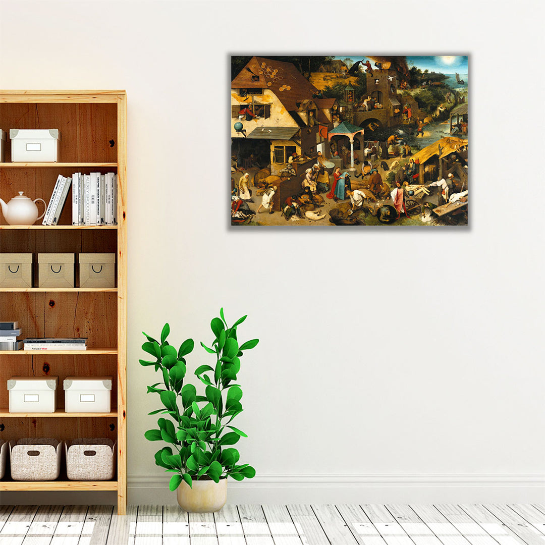 Netherlandish Proverbs, 1559 - Canvas Print Wall Art