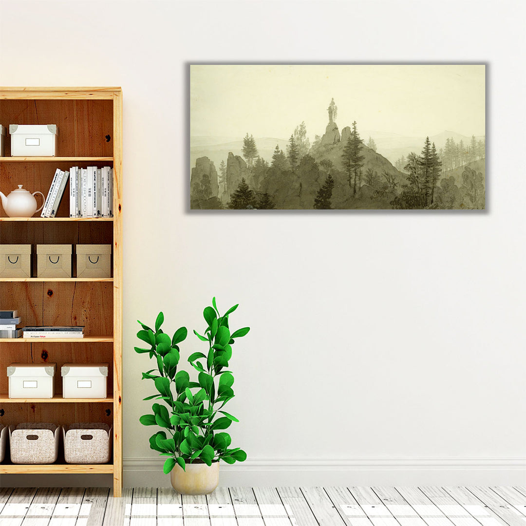 Statue of the Madonna in the Mountains, 1804 - Canvas Print Wall Art