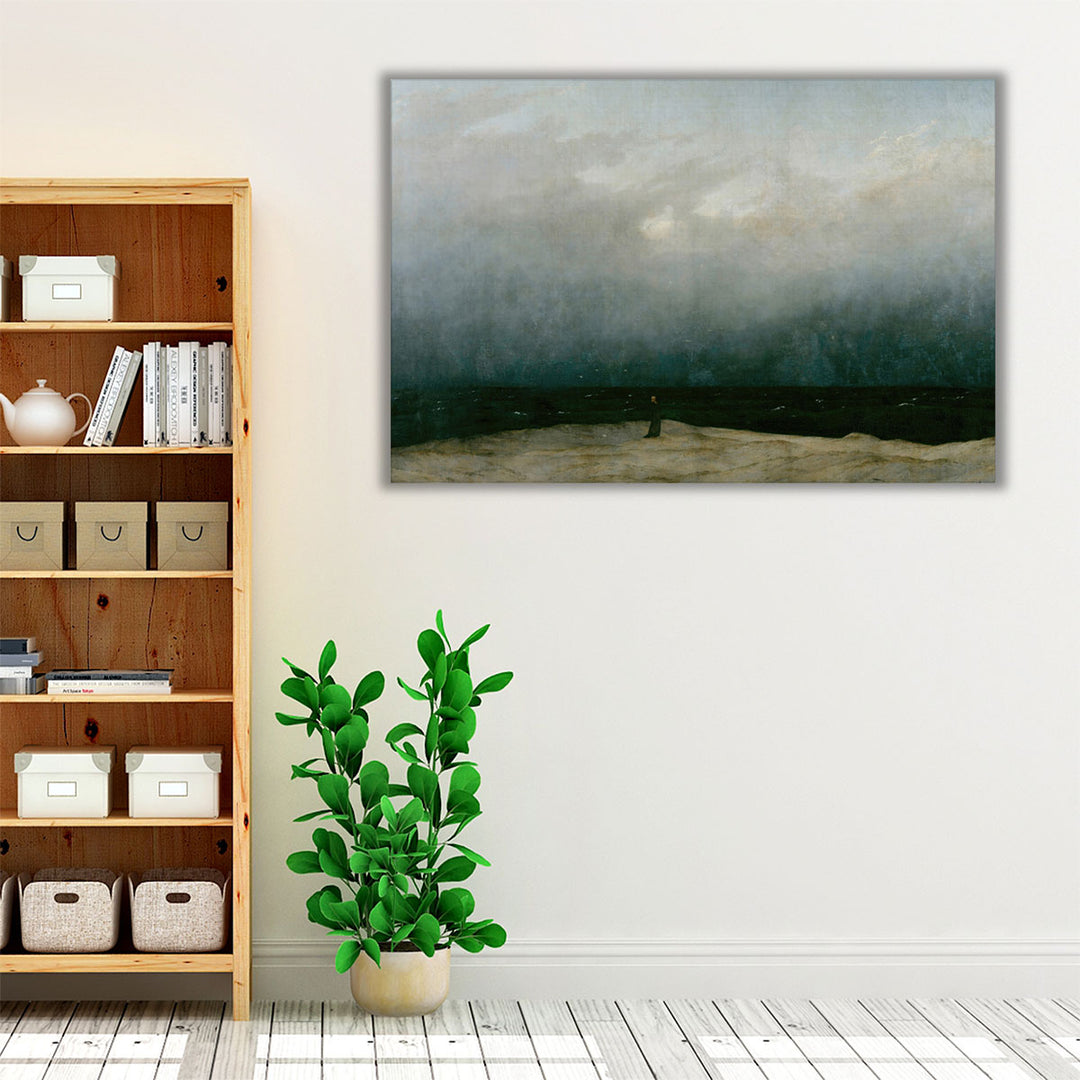 The Monk by the Sea - Canvas Print Wall Art
