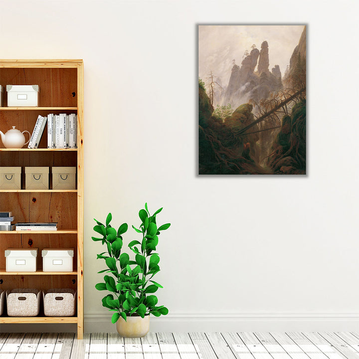 Felsenlandschaft im Elbsandsteingebirge - Canvas Print Wall Art