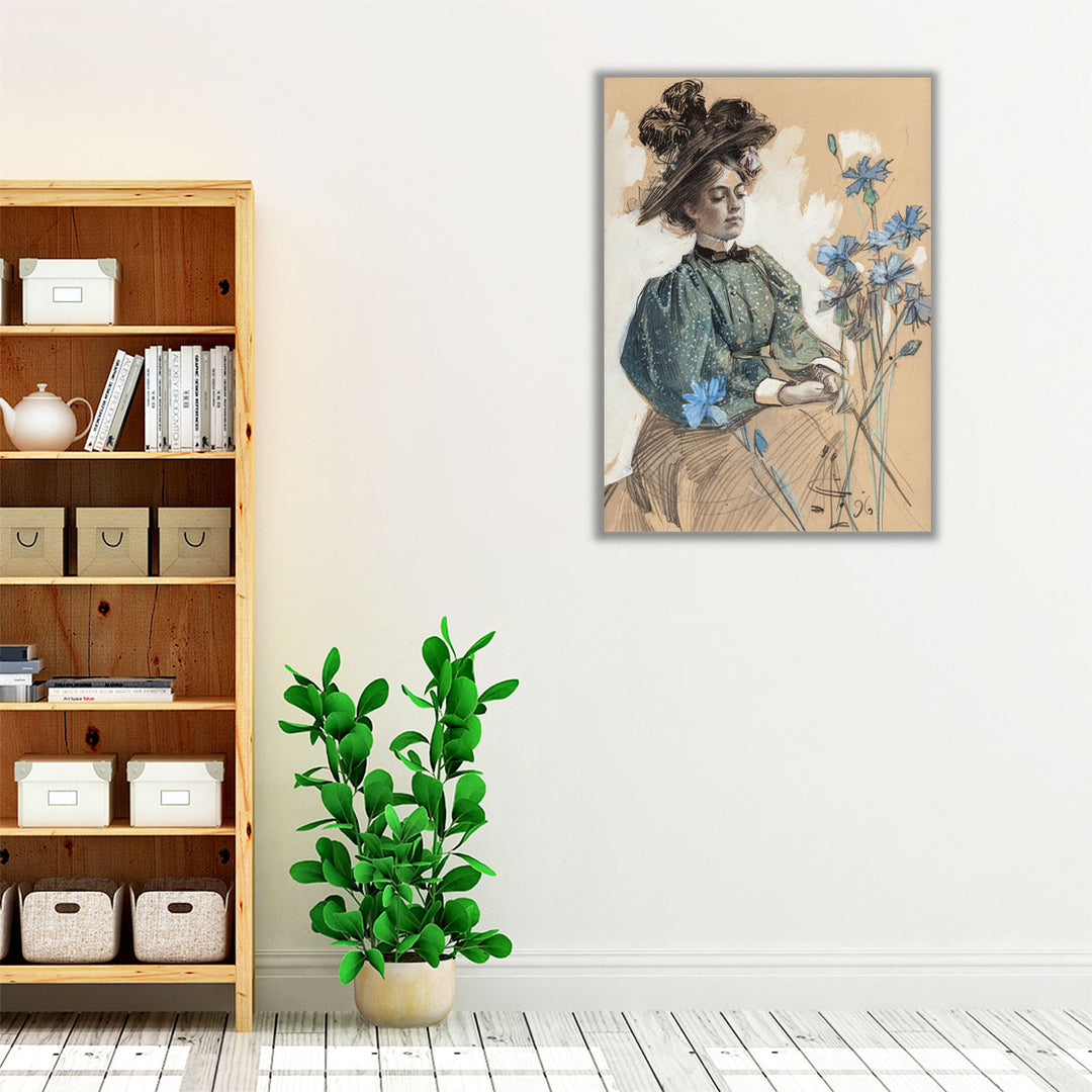 Lady with Flowers, 1896 - Canvas Print Wall Art