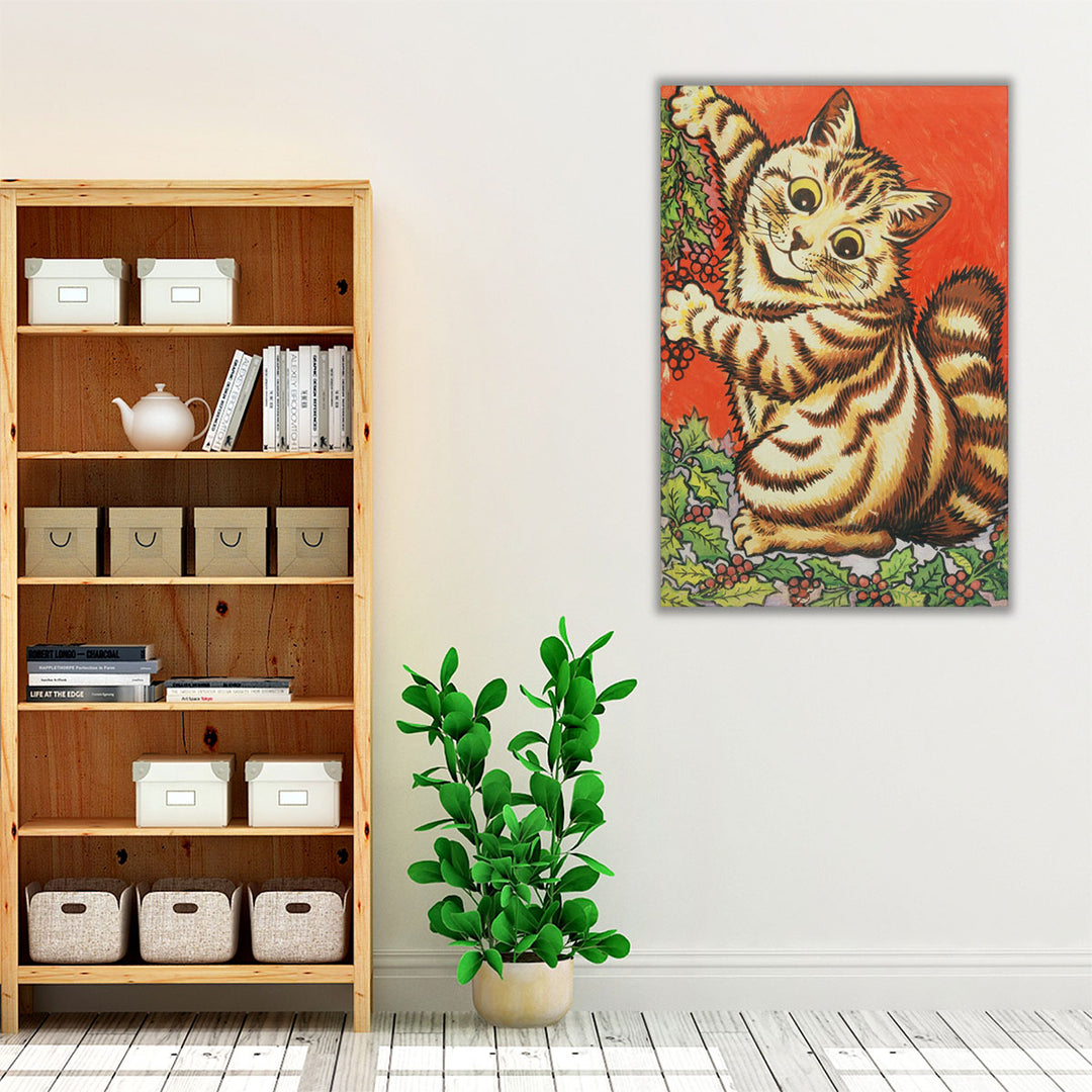 Christmas Cat - Canvas Print Wall Art