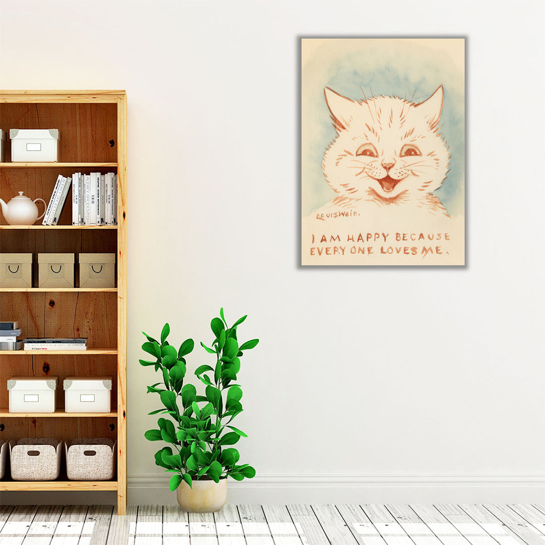 I am Happy Cat - Canvas Print Wall Art