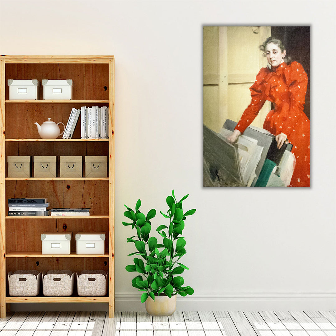 Portrait of Emma in the Paris Studio - Canvas Print Wall Art