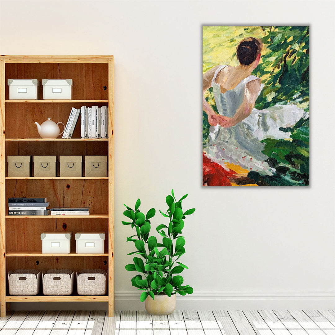 Kvinna Som Klar Sig - Canvas Print Wall Art