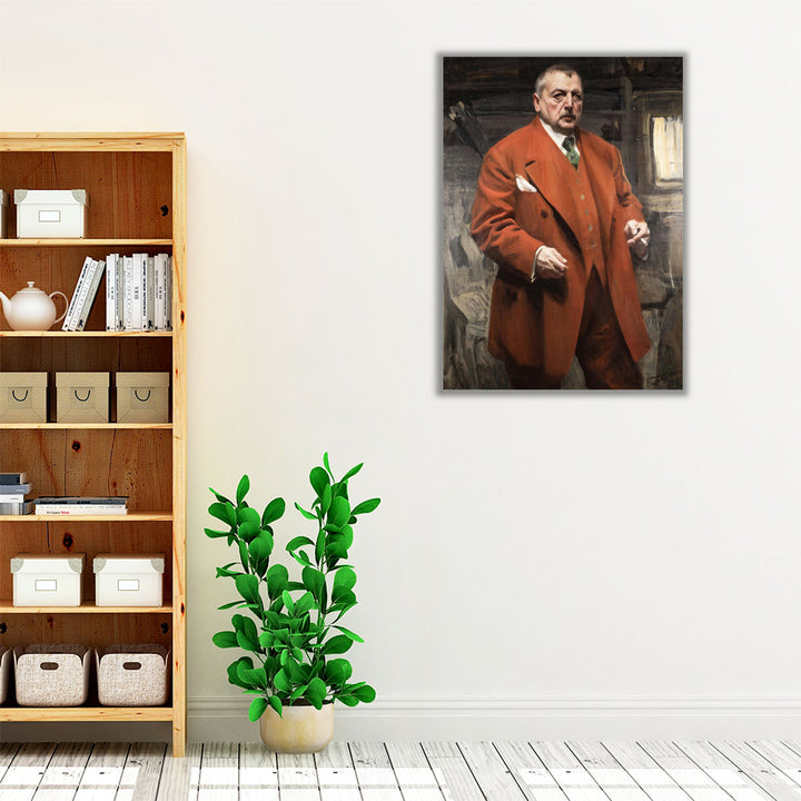 Self-Portrait in Red - Canvas Print Wall Art