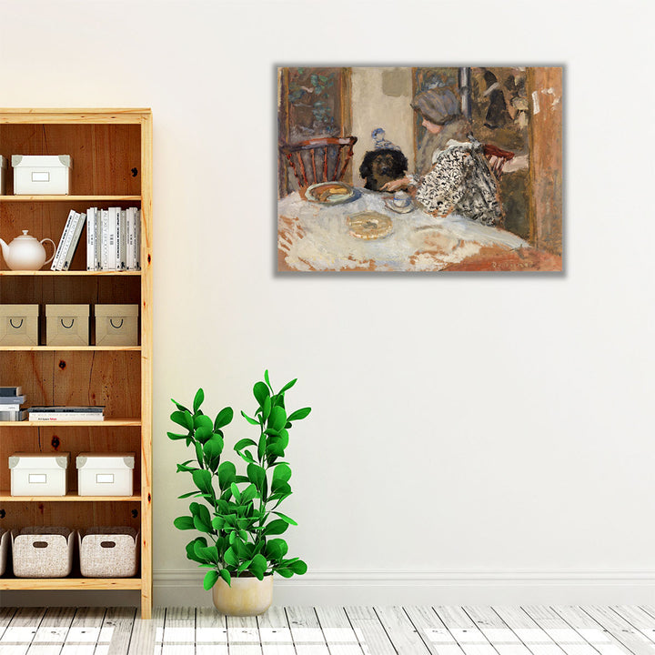 Woman and Dog at Table, 1908 - Canvas Print Wall Art