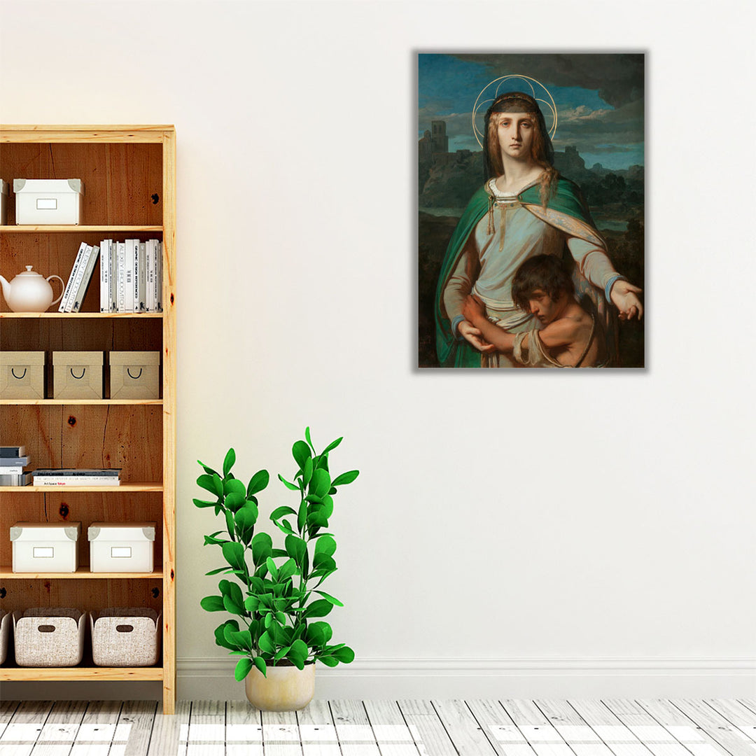 Saint Monica in a Landscape - Canvas Print Wall Art