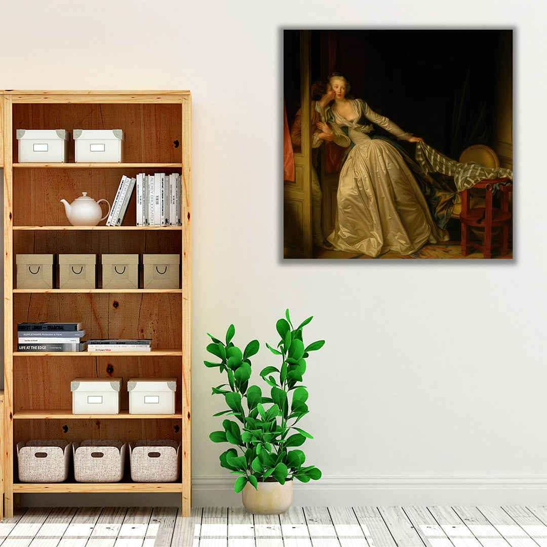 The Stolen Kiss - Canvas Print Wall Art