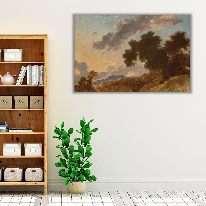 Mountain Landscape at Sunset - Canvas Print Wall Art