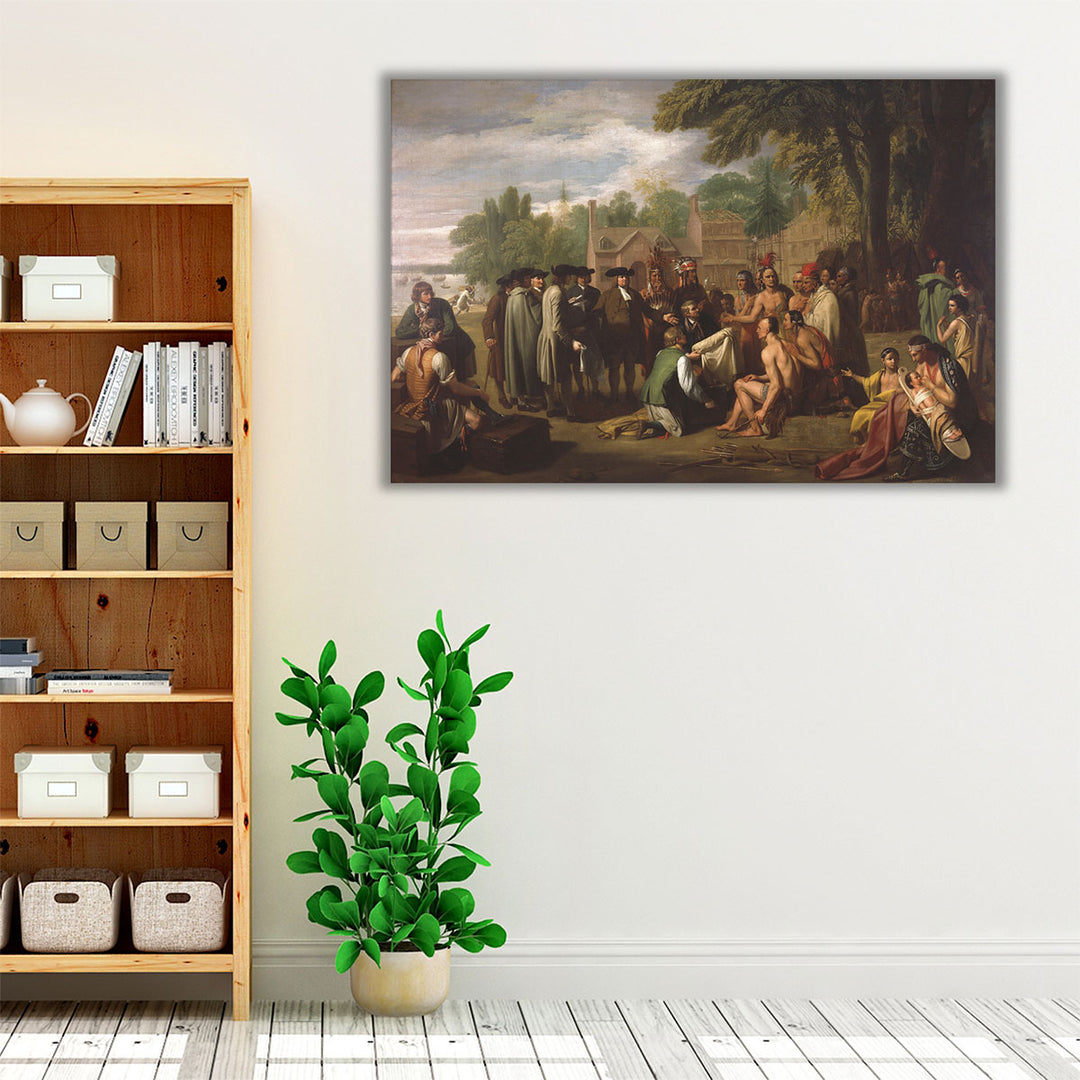 Penn Treaty with the Indians - Canvas Print Wall Art