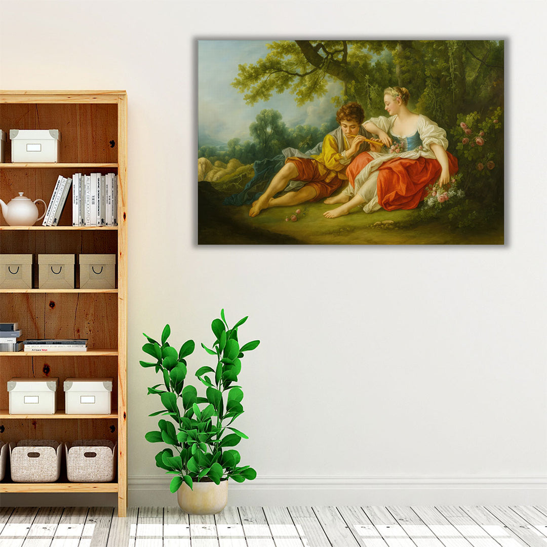 Shepherd Piping to a Shepherdess - Canvas Print Wall Art