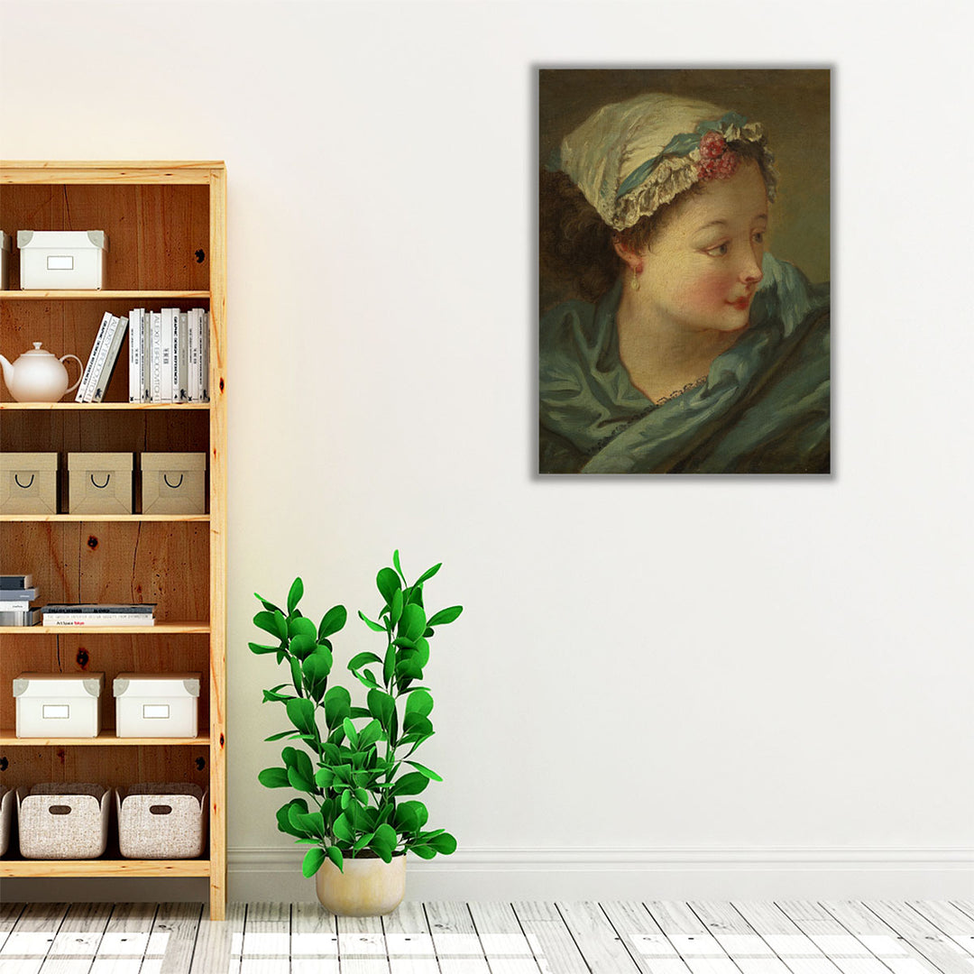Head of a Young Woman - Canvas Print Wall Art