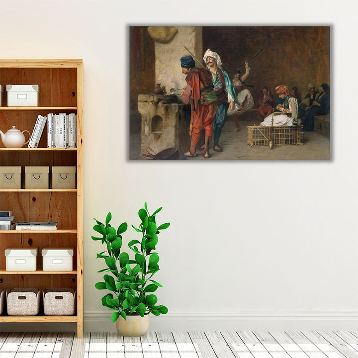 Cafe House, Cairo, Casting Bullets - Canvas Print Wall Art