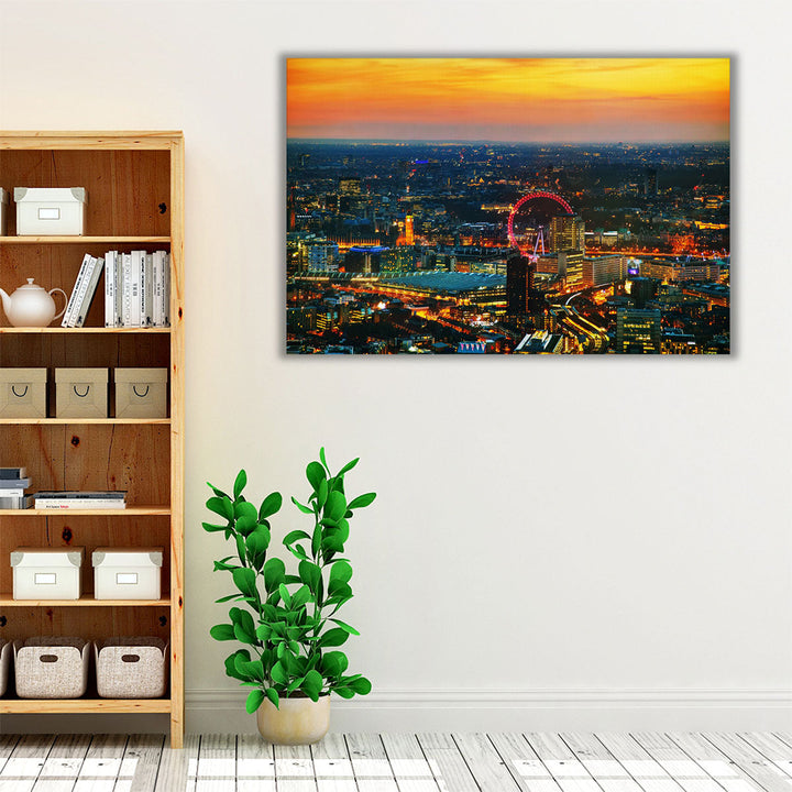 London City at the Sunset Time - Canvas Print Wall Art