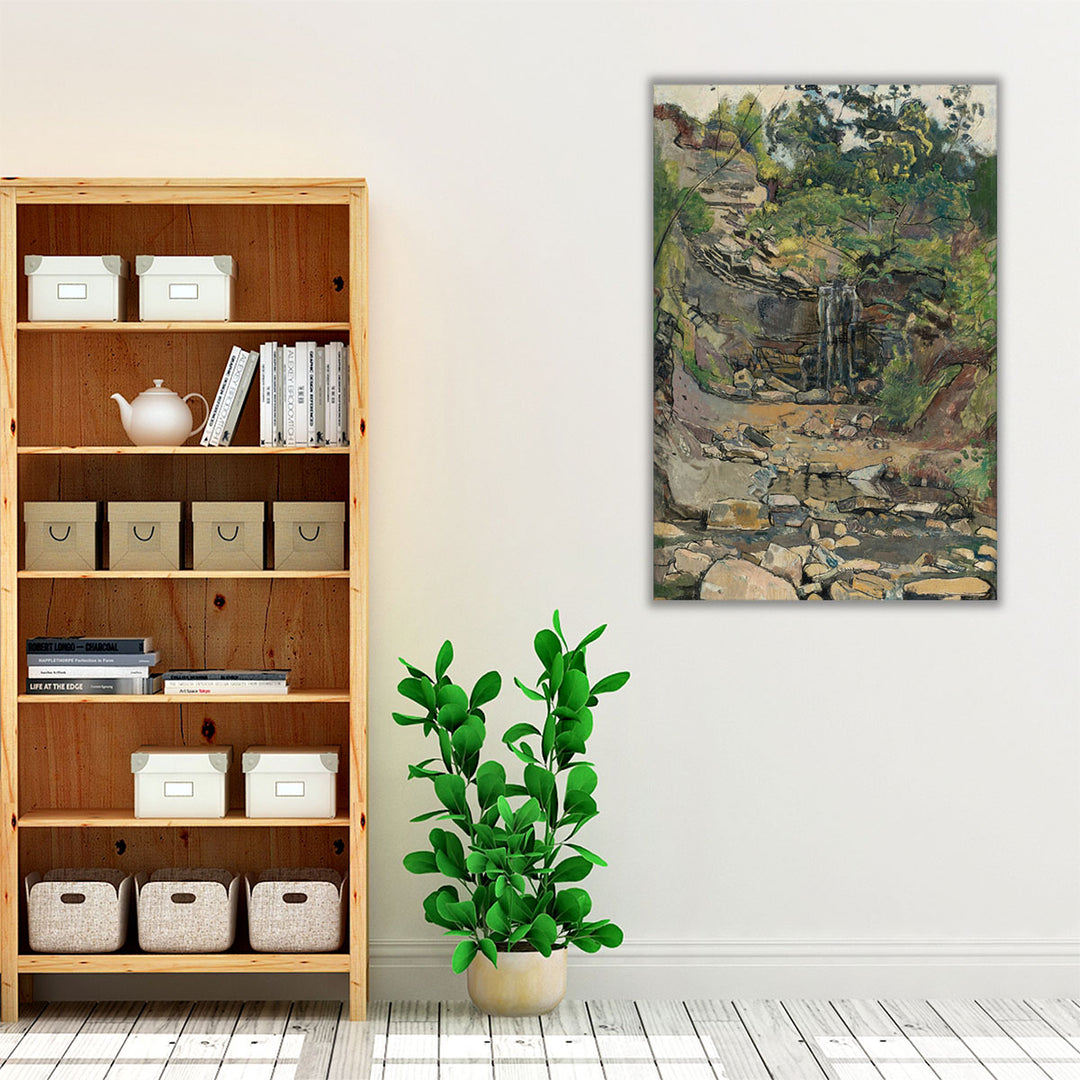 Waterfall in the Savoy Region - Canvas Print Wall Art