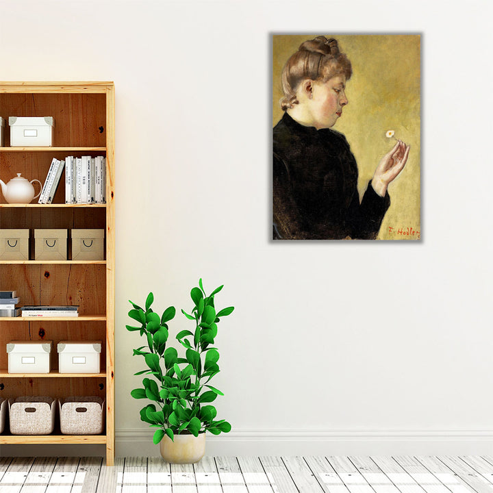 Bertha Stucki with Flowers, 1891 - Canvas Print Wall Art
