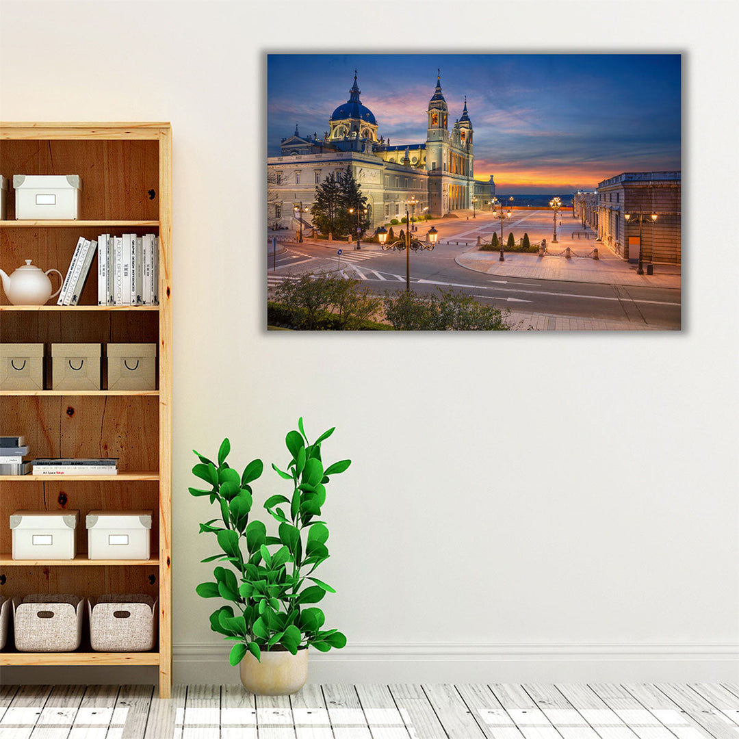 Santa Maria La Real De La Almudena Cathedral, Madrid, Spain - Canvas Print Wall Art