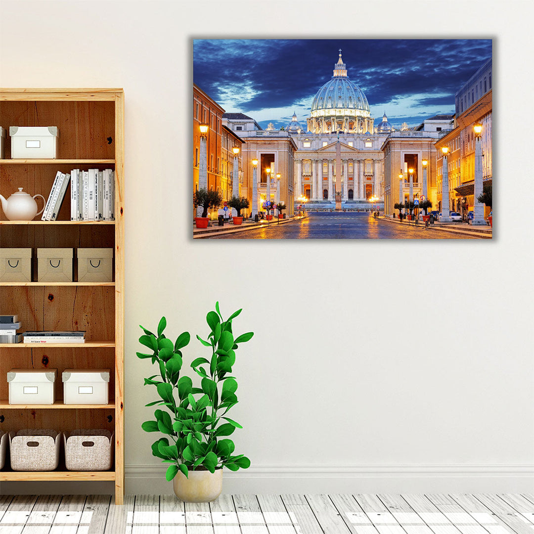 The Papal Basilica of Saint Peter in The Vatican - Canvas Print Wall Art