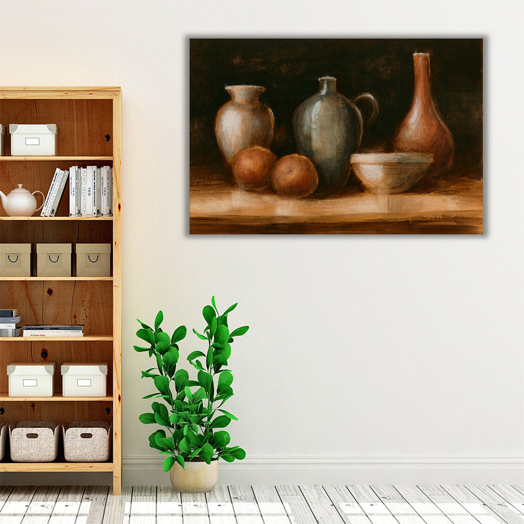 Earthenware and Fruit II - Canvas Print Wall Art