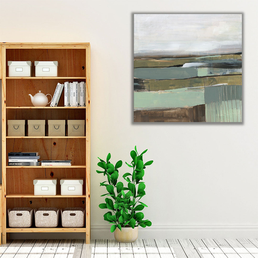 Neutral Horizon Grid II - Canvas Print Wall Art