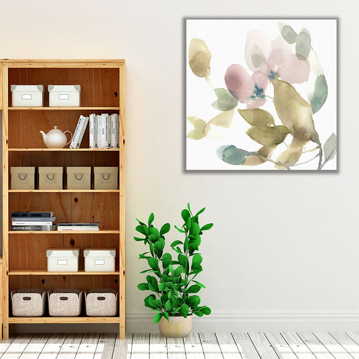 Sweet Petals and Leaves I - Canvas Print Wall Art